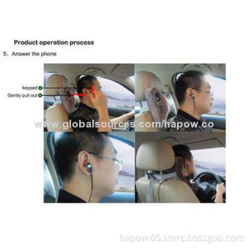 Bluetooth Stereo Headsets with Handsfree, Speaker and Cigarette Lighter